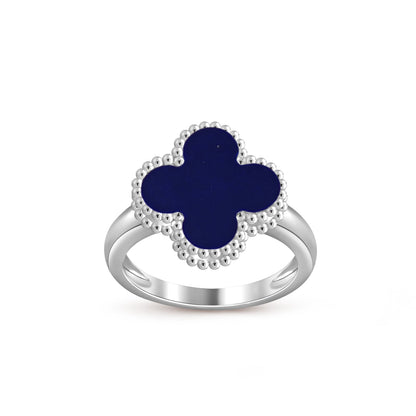 [Azure Tears]LUCKY CLOVER VINTAGE WHITE GOLD RING COLLECTION