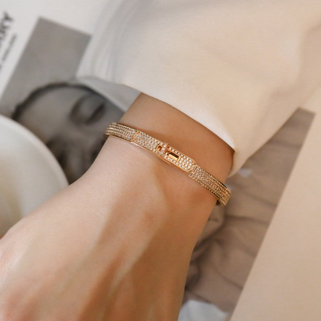 [Azure Tears]KELLY BRACELET DIAMOND PAVED