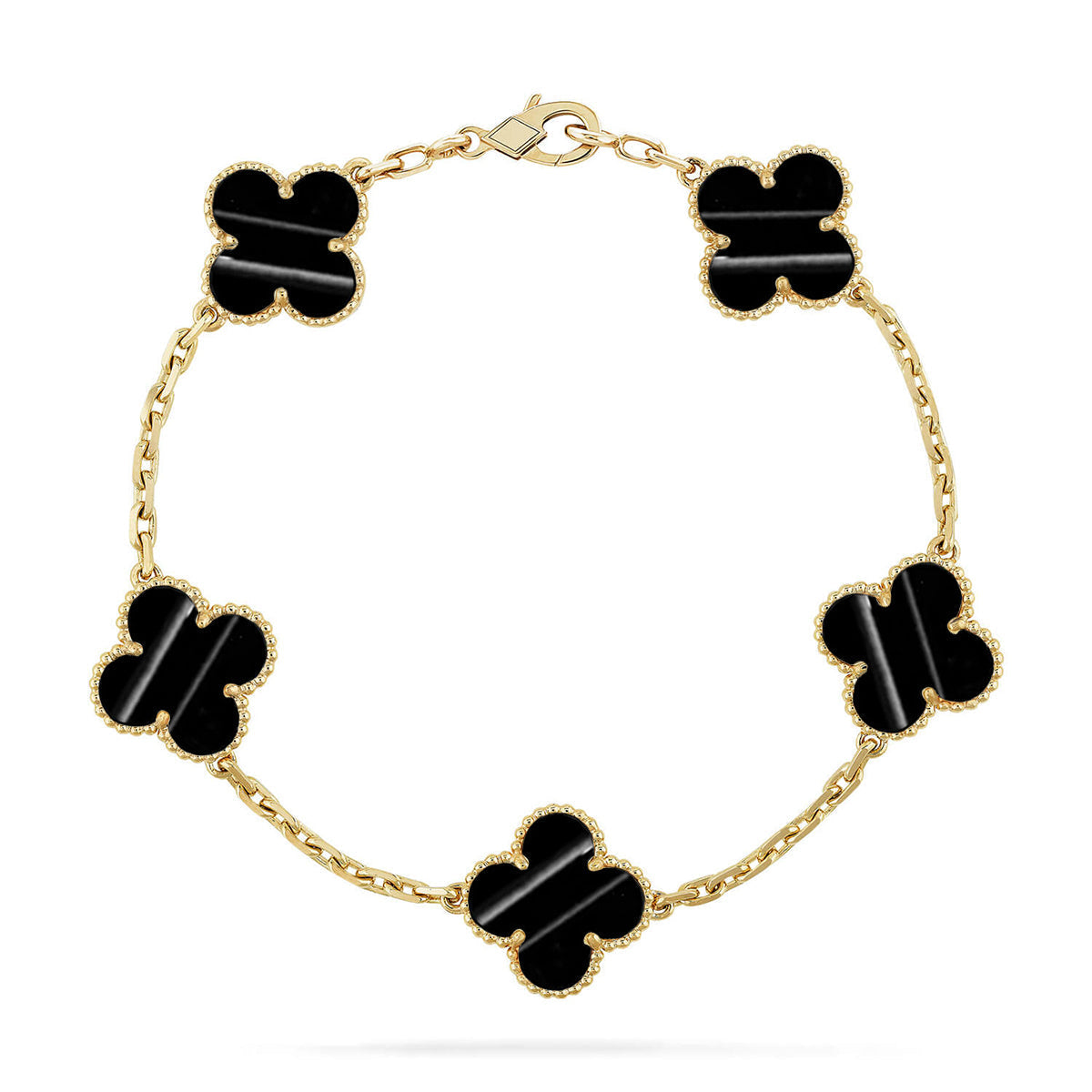 [Azure Tears]LUCKY CLOVER 5-MOTIF BRACELET - PULSE STONE COLLECTION