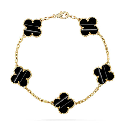 [Azure Tears]LUCKY CLOVER 5-MOTIF BRACELET - PULSE STONE COLLECTION