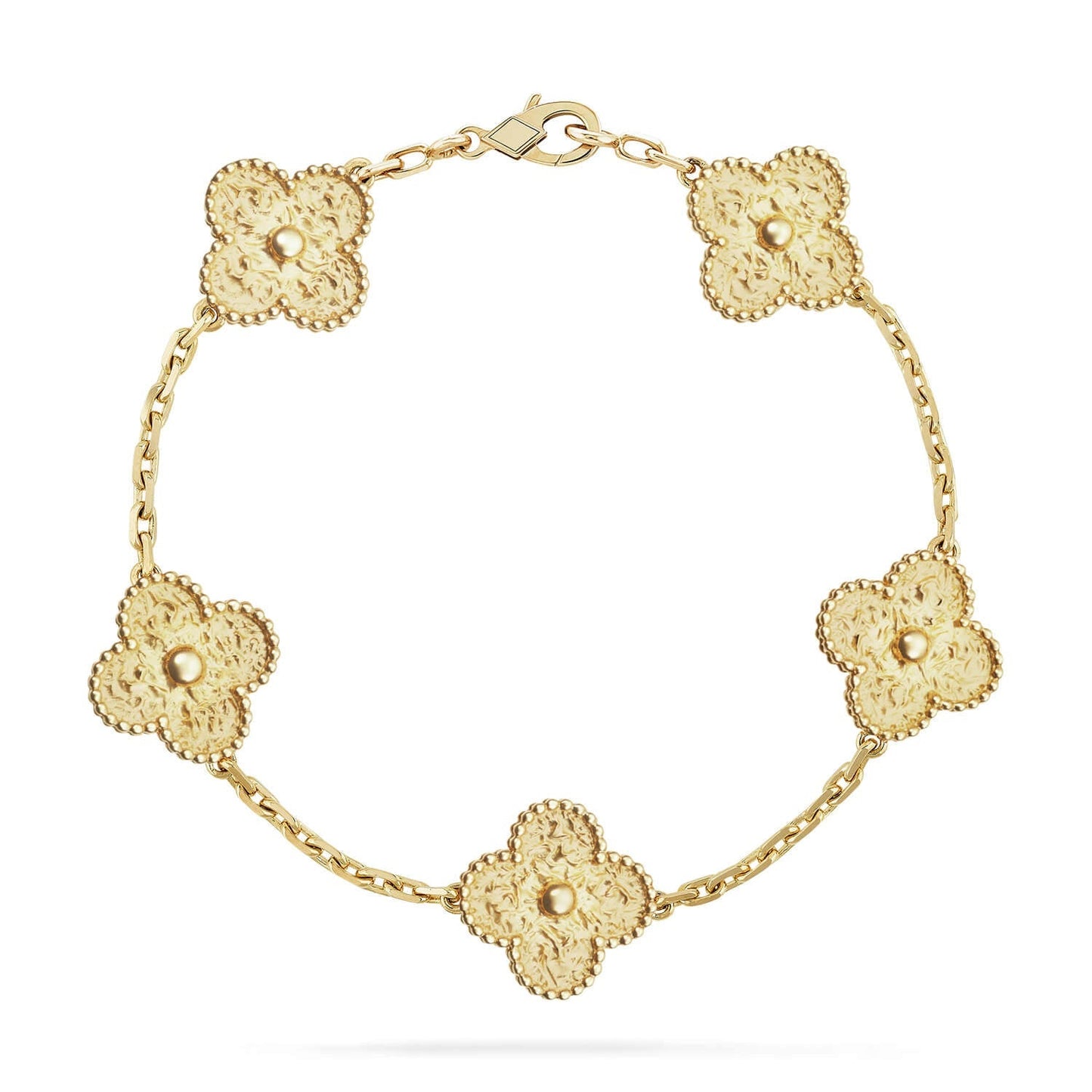 [Azure Tears]LUCKY CLOVER 5-MOTIF BRACELET - BRONZING