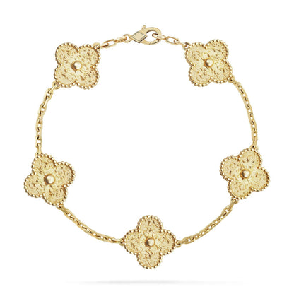 [Azure Tears]LUCKY CLOVER 5-MOTIF BRACELET - BRONZING