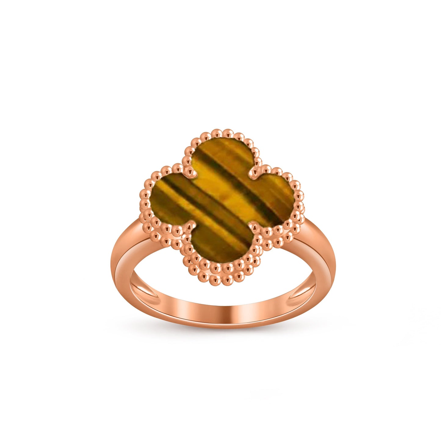 [Azure Tears]LUCKY CLOVER VINTAGE ROSE GOLD RING COLLECTION