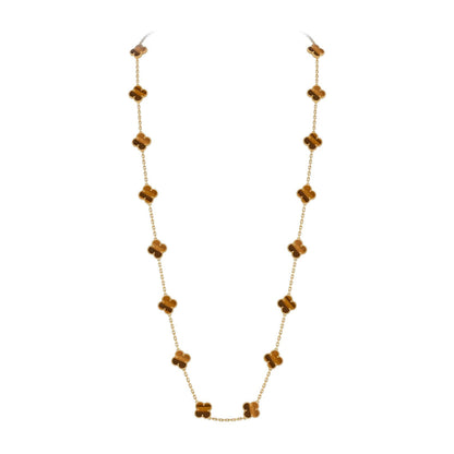[Azure Tears]CLASSIC 20-MOTIF LUCKY CLOVER LONG NECKLACE GOLD COLLECTION