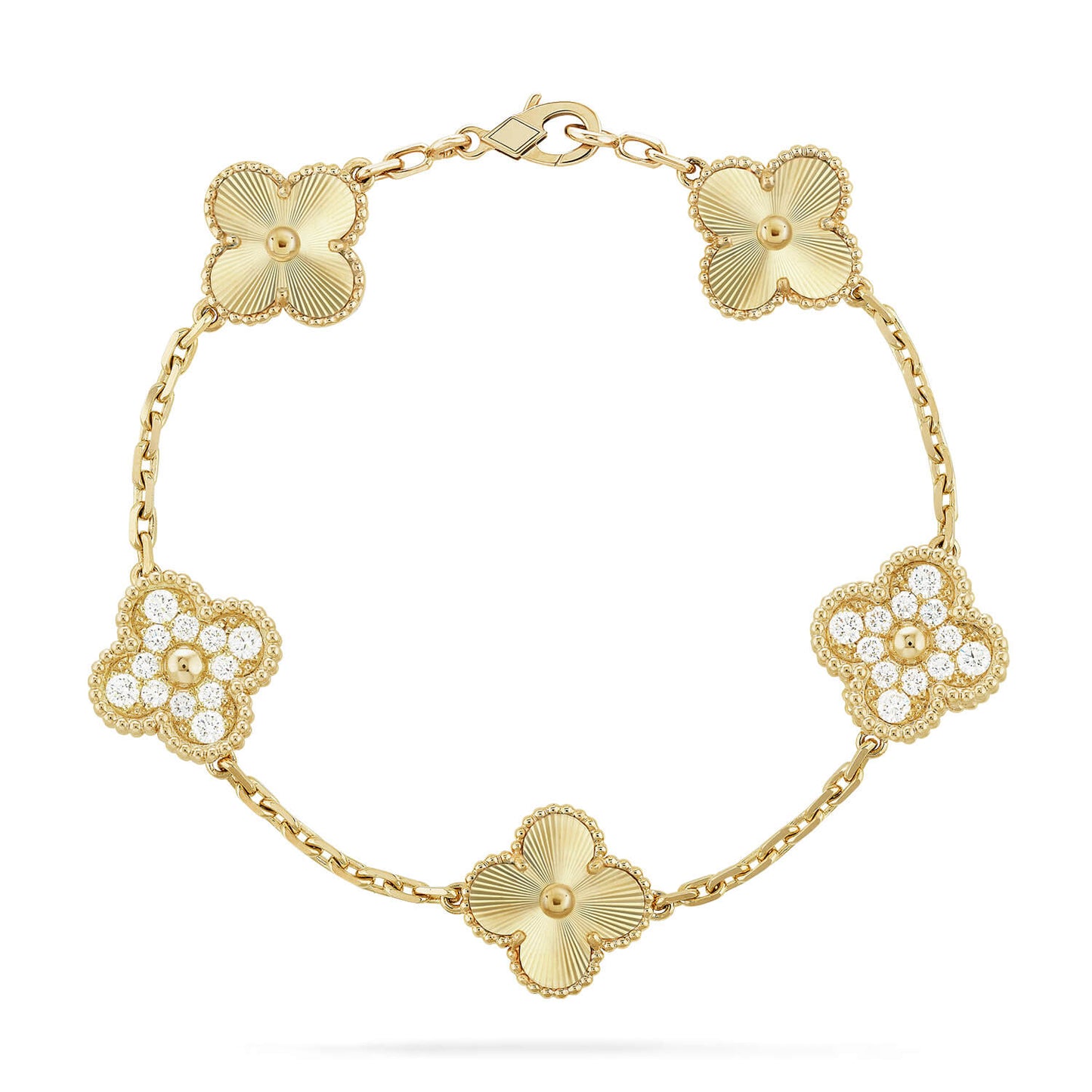[Azure Tears]LUCKY CLOVER 5-MOTIF BRACELET - LASER COLLECTION