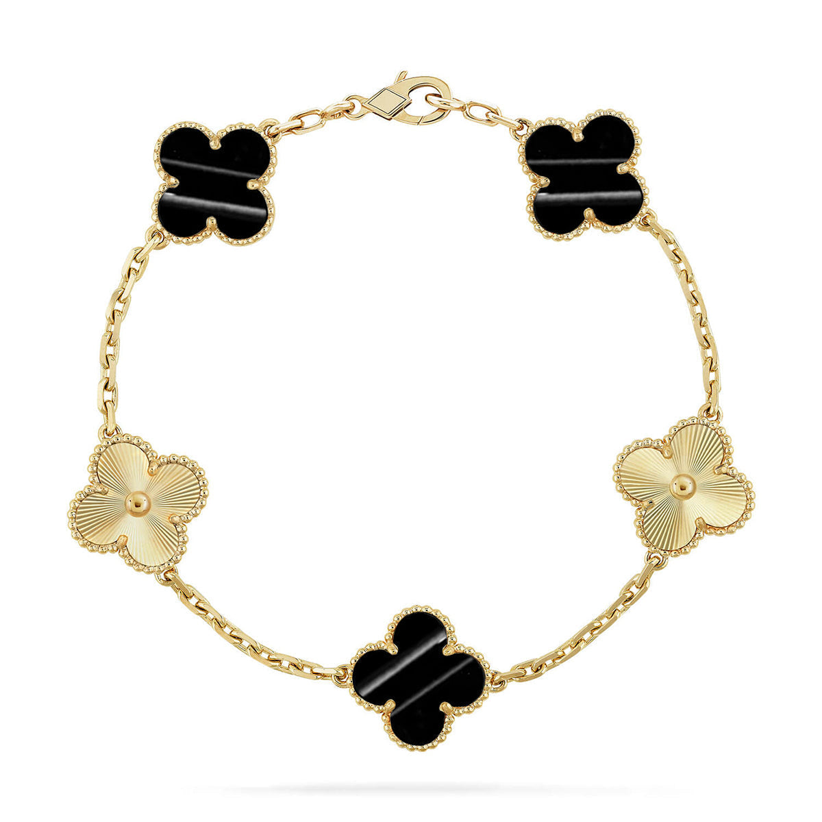 [Azure Tears]LUCKY CLOVER 5-MOTIF BRACELET - PULSE STONE COLLECTION
