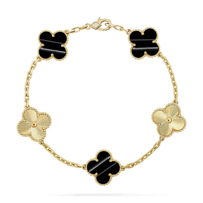 [Azure Tears]LUCKY CLOVER 5-MOTIF BRACELET - PULSE STONE COLLECTION