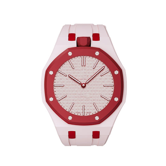 [Azure Tears]OAK POP EXCLUSIVE PINK AND RED SILICONE STRAP