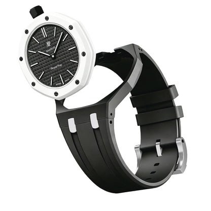 [Azure Tears]OAK POP EXCLUSIVE BLACK AND WHITE SILICONE STRAP