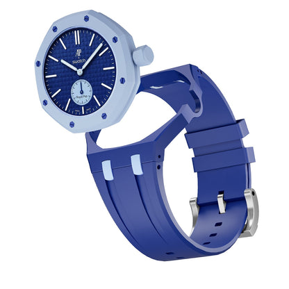 [Azure Tears]OAK POP EXCLUSIVE DARK BLUE AND LIGHT BLUE SILICONE STRAP
