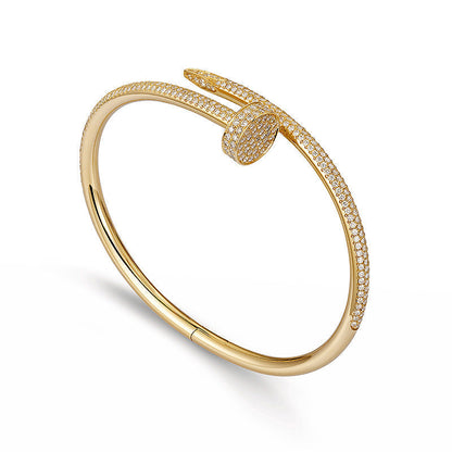 [Azure Tears]JUSTE UN CLOU 3.5MM FULL PAVÉ NAIL BANGLE