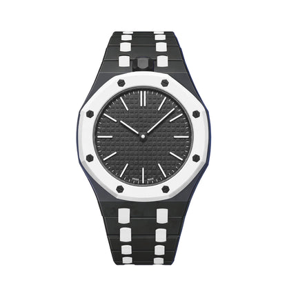 [Azure Tears]OAK POP EXCLUSIVE BLACK AND WHITE BIOCERAMIC STRAP