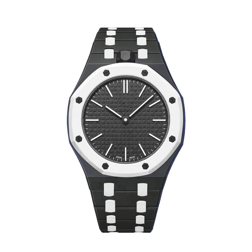 [Azure Tears]OAK POP EXCLUSIVE BLACK AND WHITE BIOCERAMIC STRAP