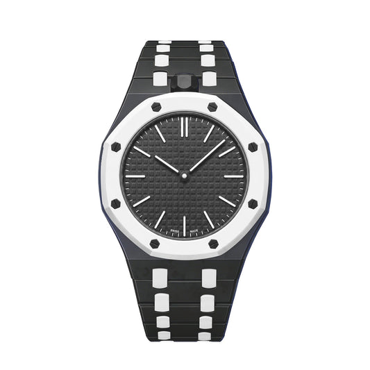 [Azure Tears]OAK POP EXCLUSIVE BLACK AND WHITE BIOCERAMIC STRAP