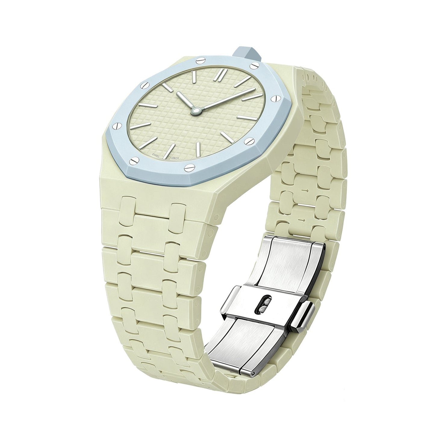 [Azure Tears]OAK POP EXCLUSIVE CREAMY YELLOW BIOCERAMIC STRAP