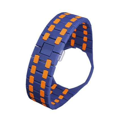 [Azure Tears]OAK POP EXCLUSIVE DARK BLUE AND ORANGE BIOCERAMIC STRAP