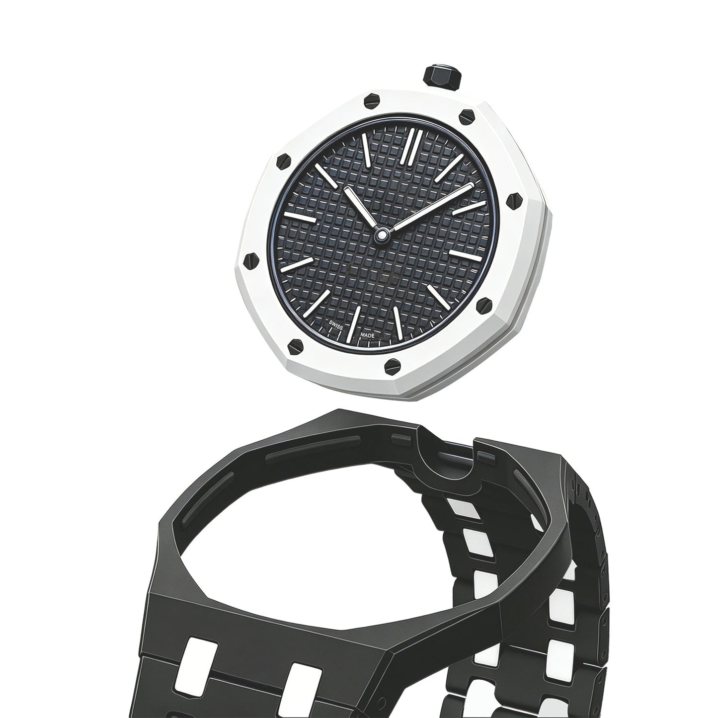 [Azure Tears]OAK POP EXCLUSIVE BLACK AND WHITE BIOCERAMIC STRAP