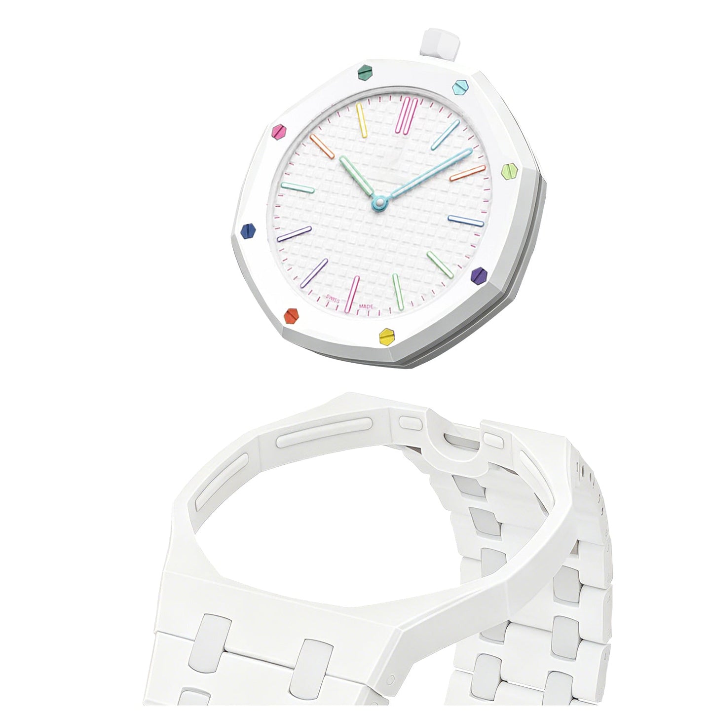 [Azure Tears]OAK POP EXCLUSIVE WHITE BIOCERAMIC STRAP
