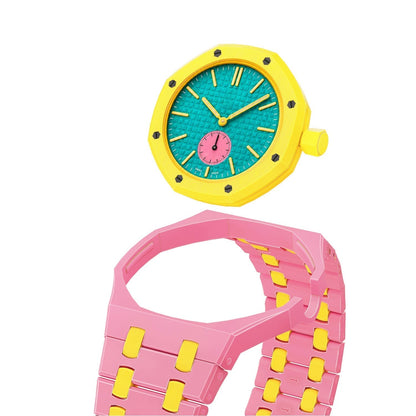[Azure Tears]OAK POP EXCLUSIVE PINK AND YELLOW BIOCERAMIC STRAP