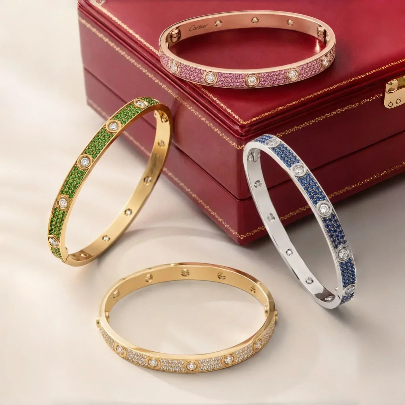 [Azure Tears]CLASSIC 6.1MM LOVE BRACELET 10-DIAMOND FULL PAVÉ