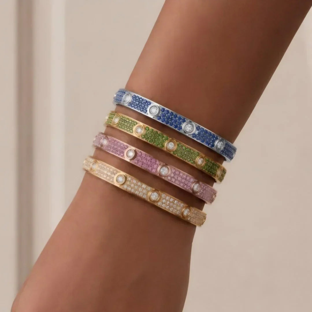 [Azure Tears]CLASSIC 6.1MM LOVE BRACELET 10-DIAMOND FULL PAVÉ
