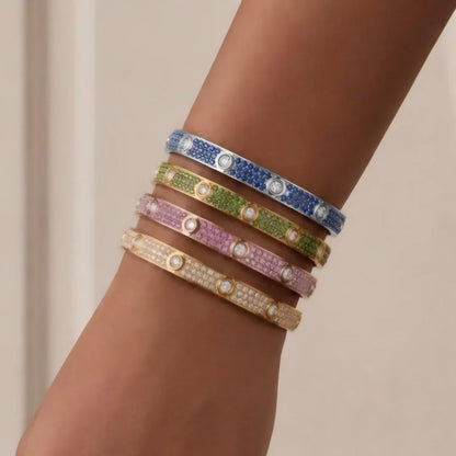 [Azure Tears]CLASSIC 6.1MM LOVE BRACELET 10-DIAMOND FULL PAVÉ