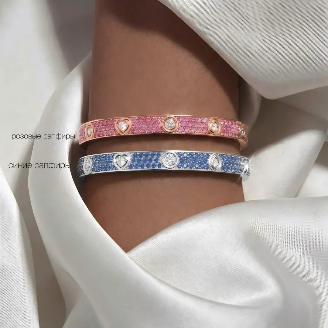 [Azure Tears]CLASSIC 6.1MM LOVE BRACELET 10-DIAMOND FULL PAVÉ