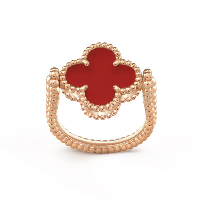 [Azure Tears]LUCKY CLOVER ROSE GOLD REVERSIBLE RING