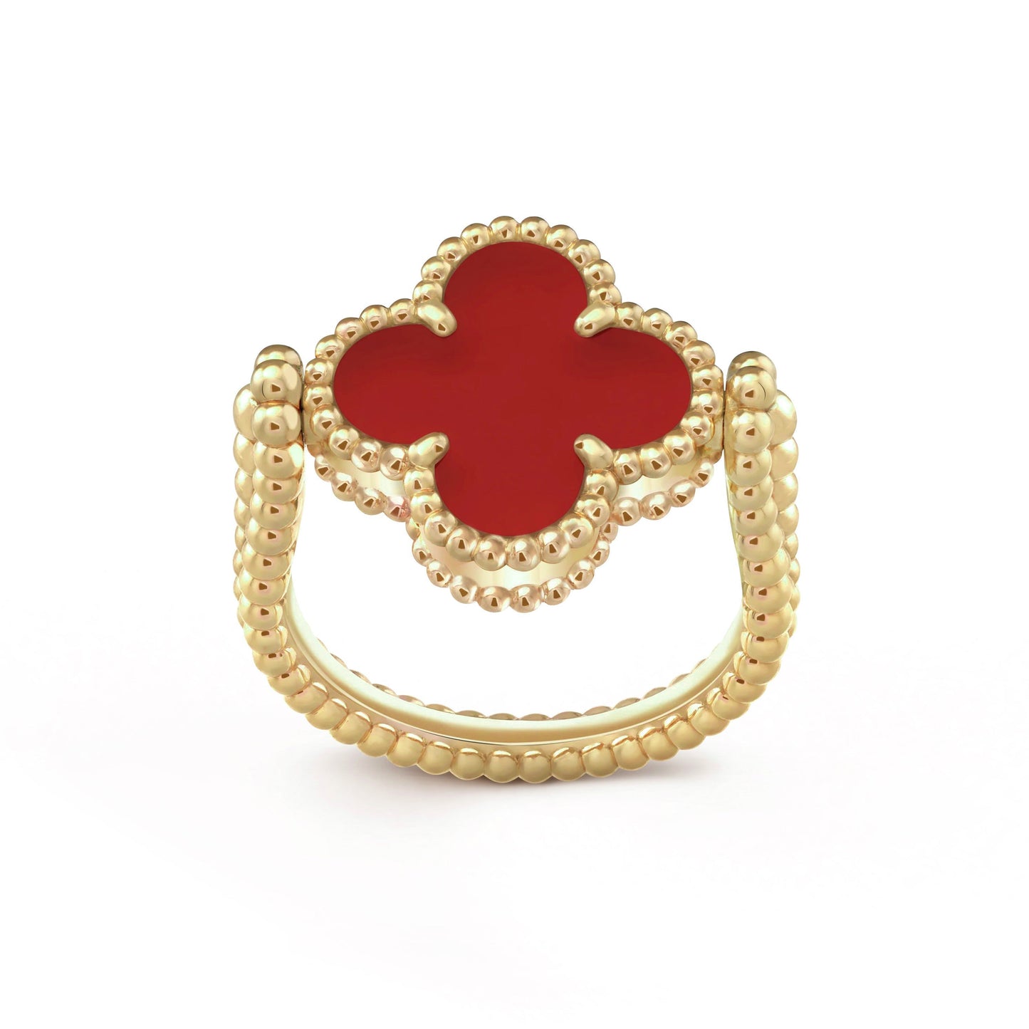 [Azure Tears]LUCKY CLOVER GOLD REVERSIBLE RING
