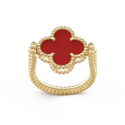 [Azure Tears]LUCKY CLOVER GOLD REVERSIBLE RING