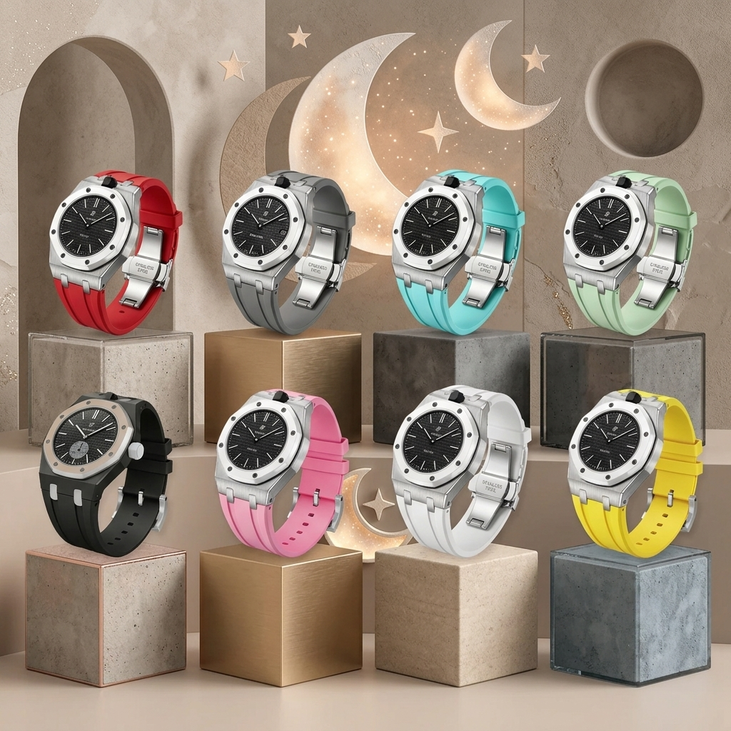 [Azure Tears]Royal Oak Pop Exclusive Steel Case & Silicone Strap With Cradle