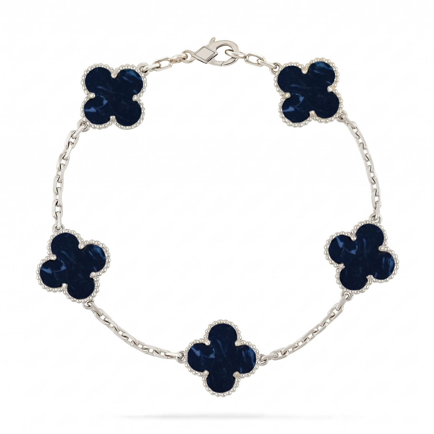 [Azure Tears]LUCKY CLOVER 5-MOTIF BRACELET - PIETERSITE COLLECTION