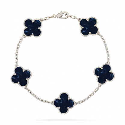 [Azure Tears]LUCKY CLOVER 5-MOTIF BRACELET - PIETERSITE COLLECTION