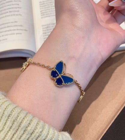 [Azure Tears]SPRING ENCHANTMENT BUTTERFLY & FLORAL CHARM BRACELET