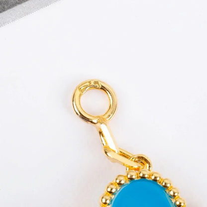 [Azure Tears]LUCKY CLOVER 5-MOTIF BRACELET - TURQUOISE COLLECTION