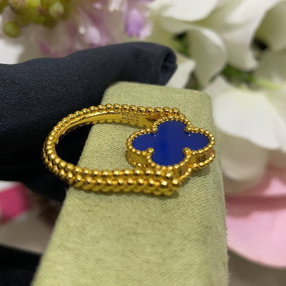[Azure Tears]LUCKY CLOVER GOLD REVERSIBLE RING