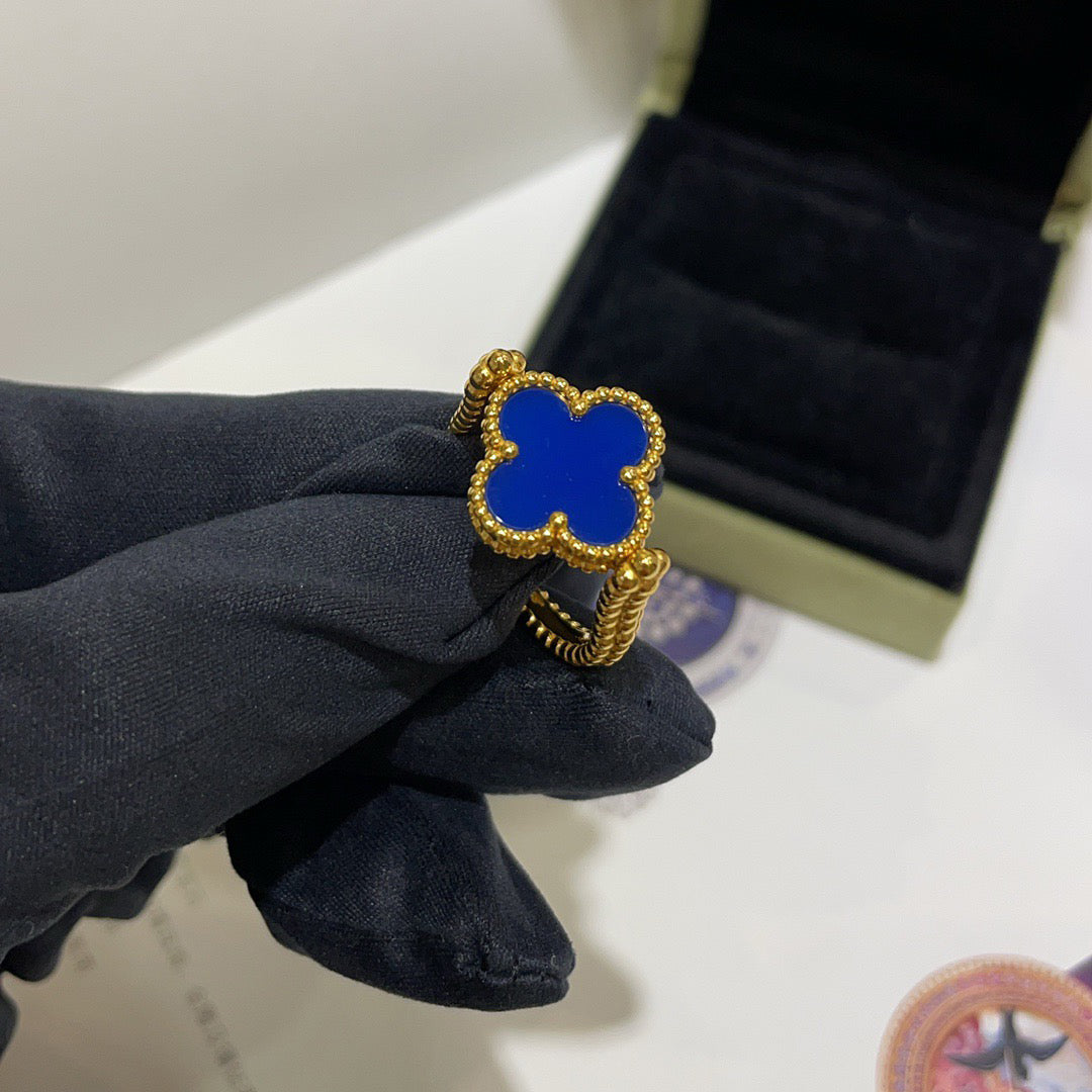 [Azure Tears]LUCKY CLOVER GOLD REVERSIBLE RING