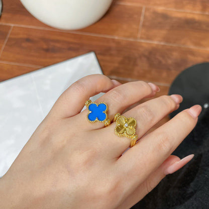 [Azure Tears]LUCKY CLOVER GOLD REVERSIBLE RING