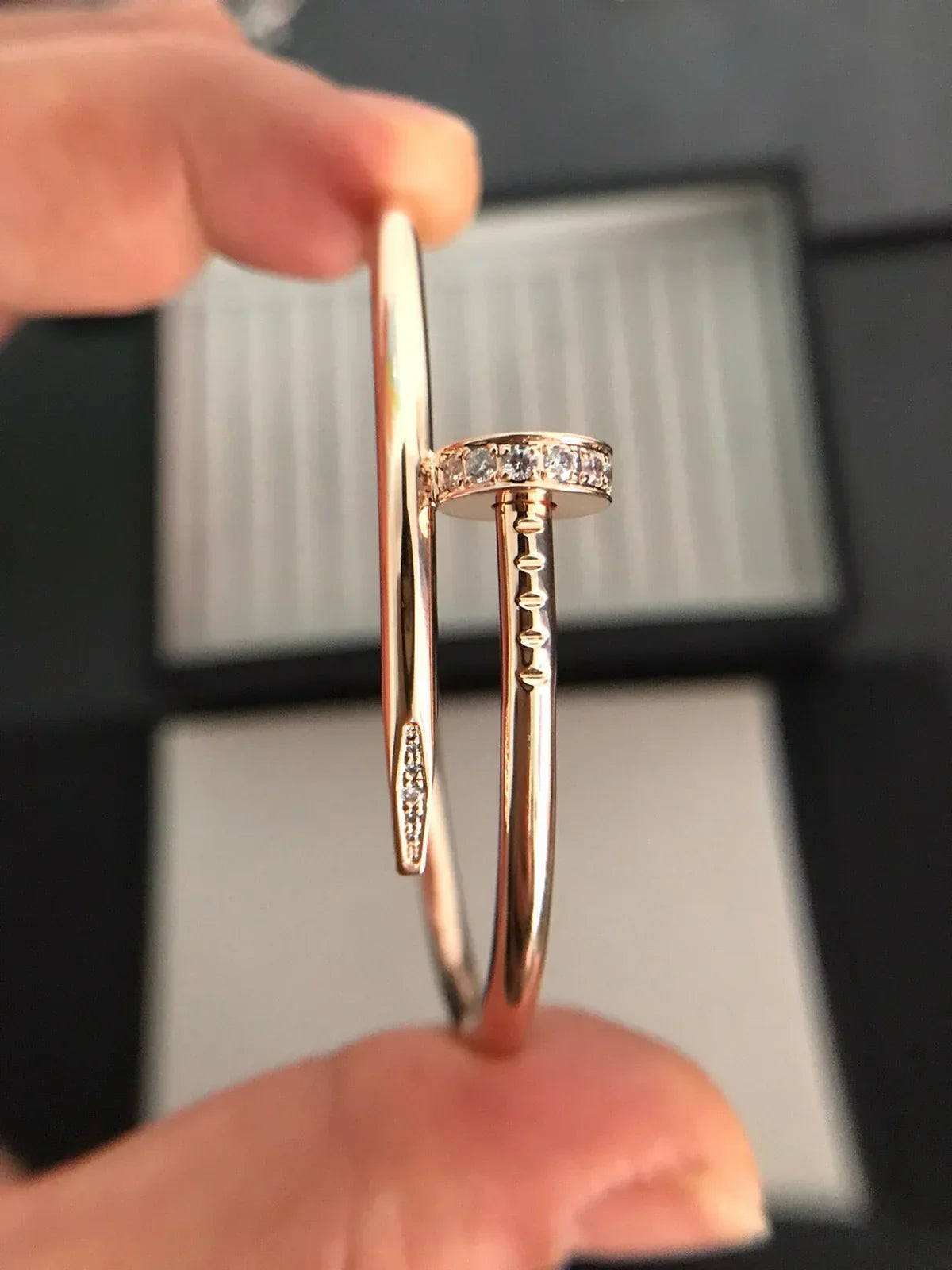 [Azure Tears]JUSTE UN CLOU 3.5MM CLASSIC DIAMOND BANGLE
