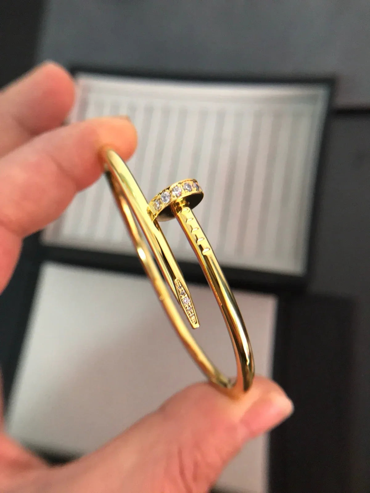 [Azure Tears]JUSTE UN CLOU 3.5MM CLASSIC DIAMOND BANGLE