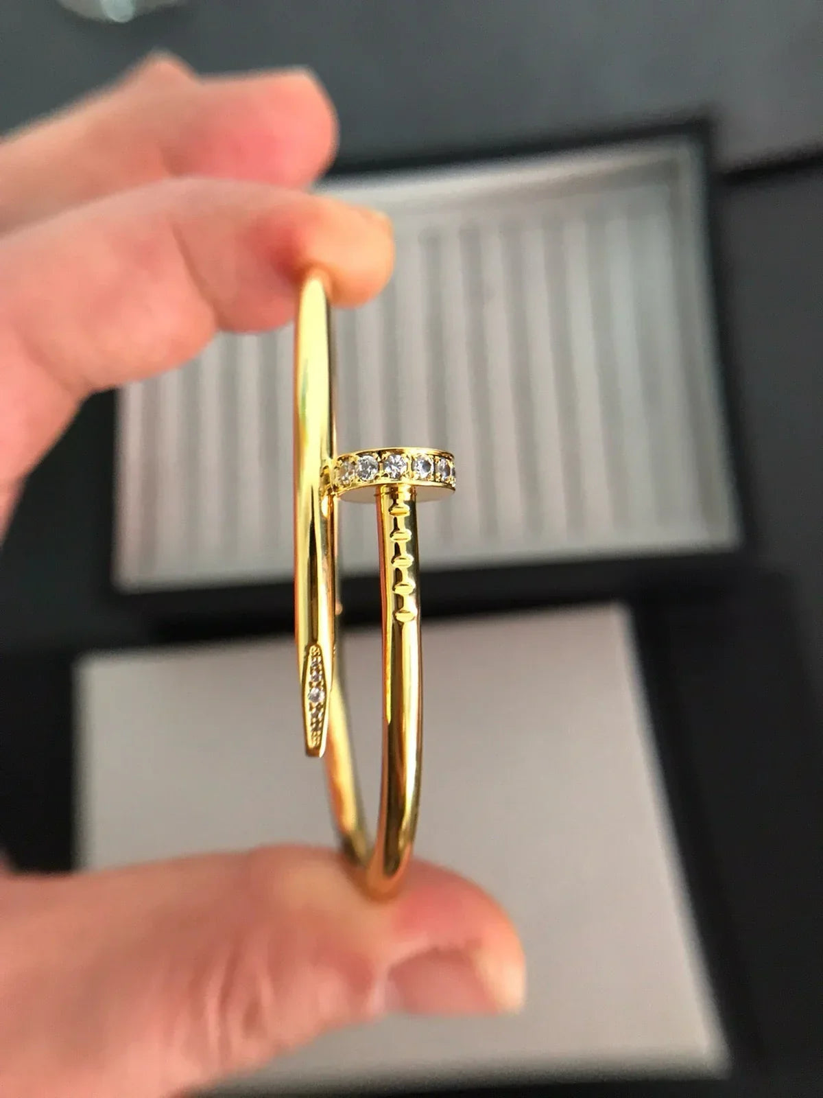 [Azure Tears]JUSTE UN CLOU 3.5MM CLASSIC DIAMOND BANGLE