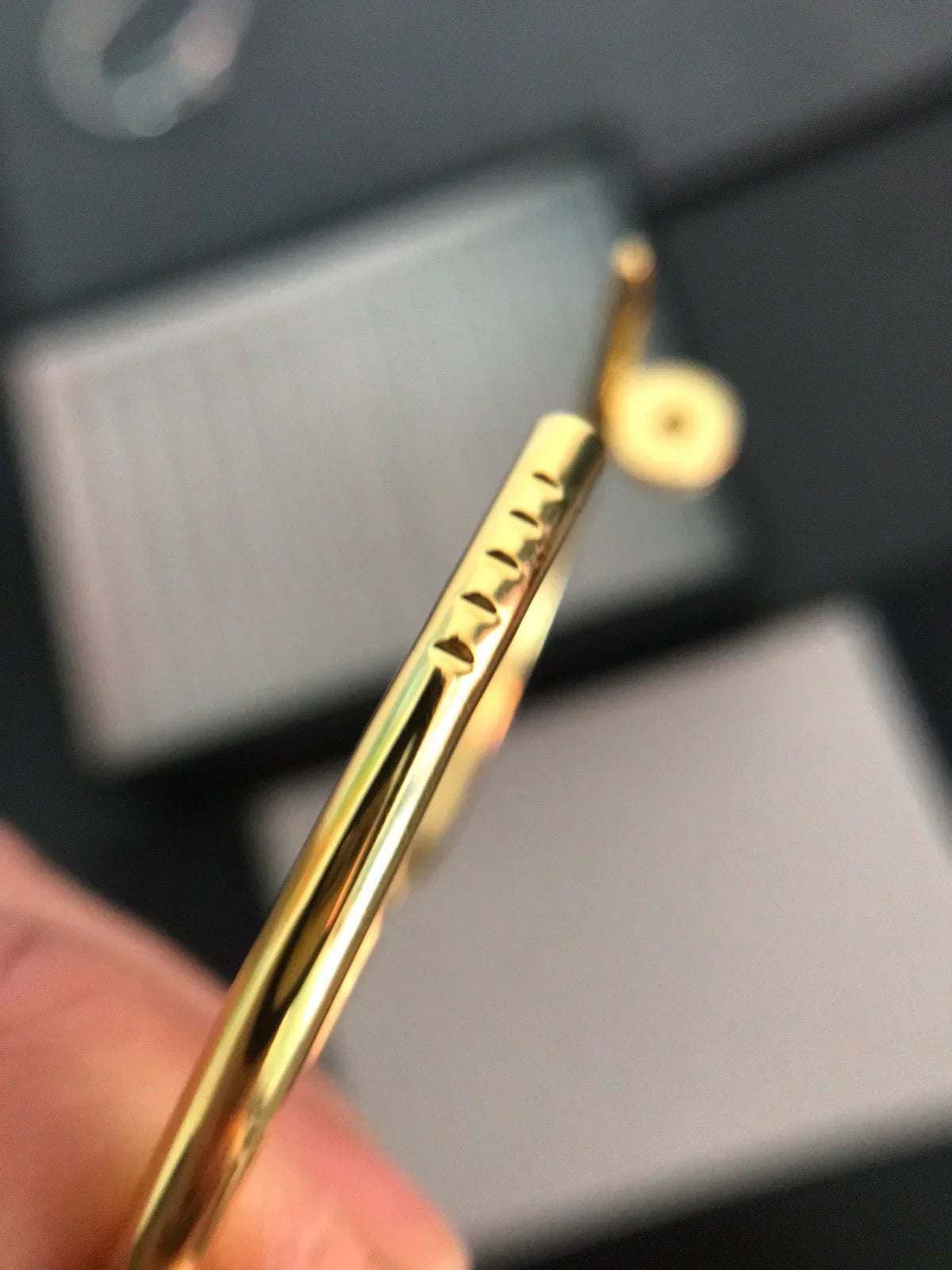 [Azure Tears]JUSTE UN CLOU 3.5MM CLASSIC DIAMOND BANGLE