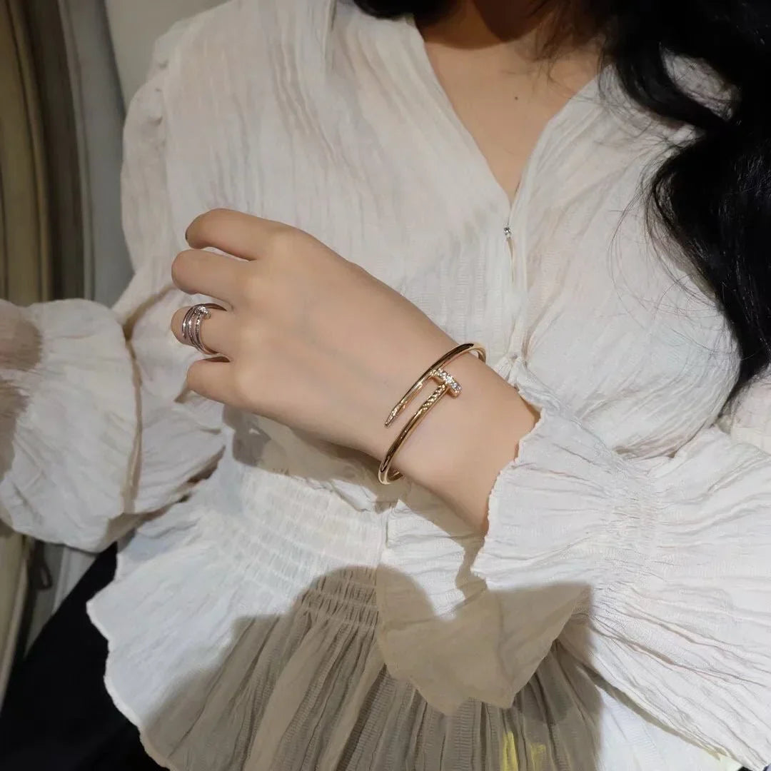 [Azure Tears]JUSTE UN CLOU 3.5MM CLASSIC DIAMOND BANGLE