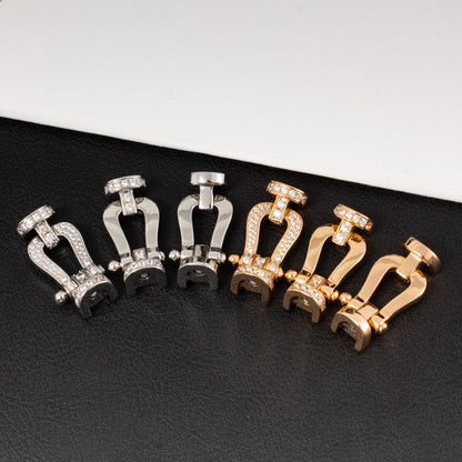 [Azure Tears]FORCE LARGE HORSESHOE FULL DIAMOND BRACELET - GOLD