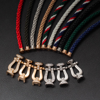 [Azure Tears]FORCE LARGE HORSESHOE FULL DIAMOND BRACELET - ROSE GOLD