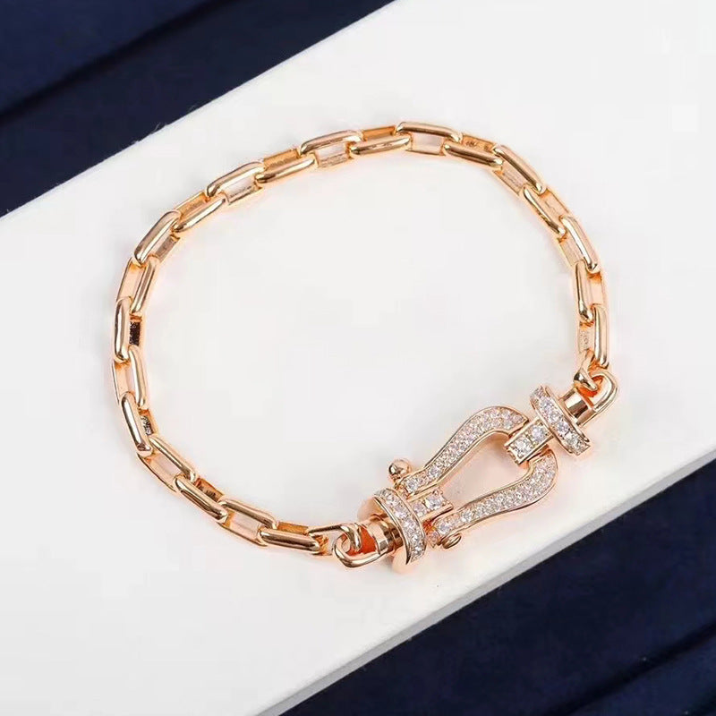 [Azure Tears]FORCE LARGE HORSESHOE CLASP METAL BRACELET