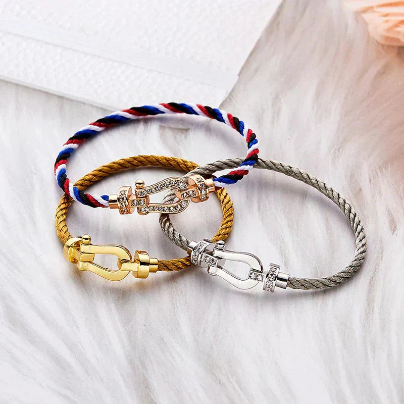 [Azure Tears]FORCE LARGE HORSESHOE BRACELET - GOLD