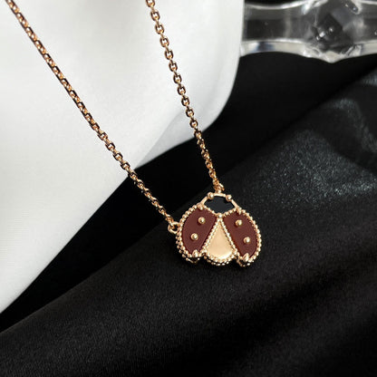 [Azure Tears]LUCKY CARNELIAN LADYBUG CHARM NECKLACE