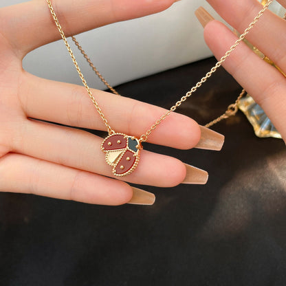 [Azure Tears]LUCKY CARNELIAN LADYBUG CHARM NECKLACE