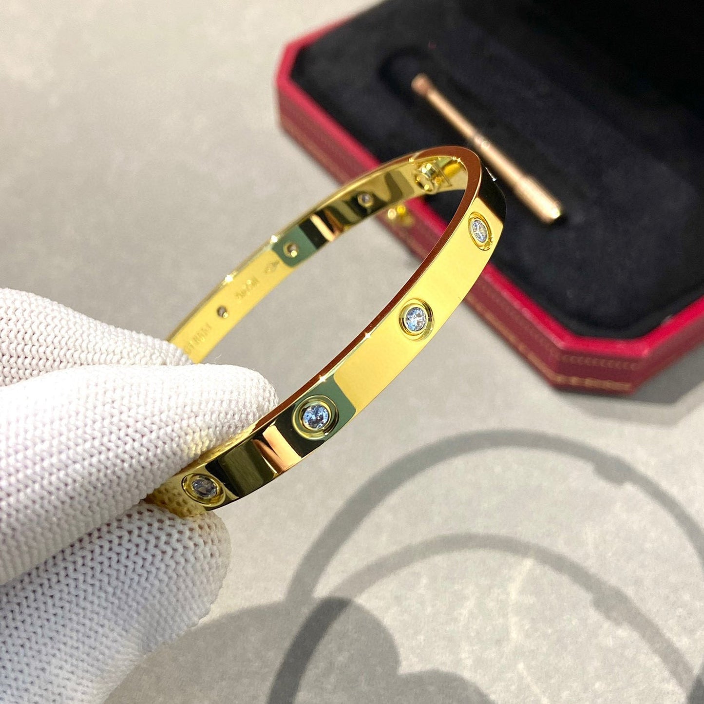 [Azure Tears]CLASSIC 6.1MM LOVE BANGLE - 10-DIAMOND